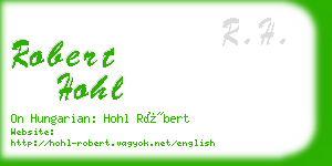 robert hohl business card